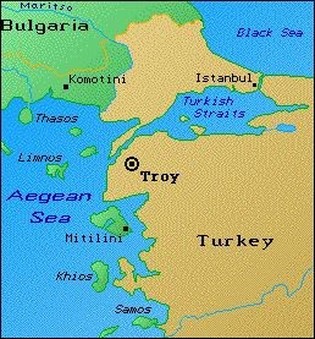 Troy, Locations